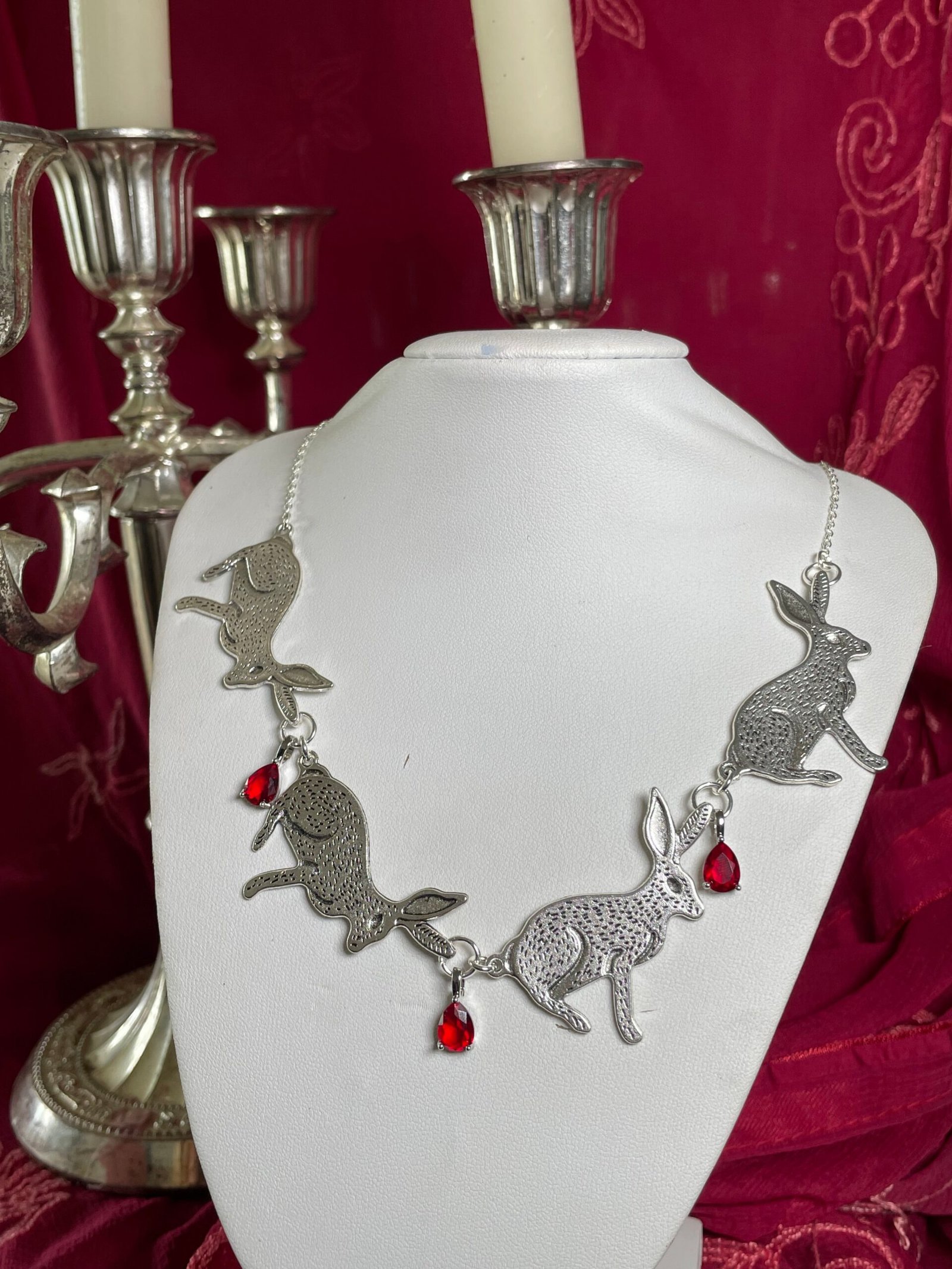 Hares of the Blood Moon Necklace