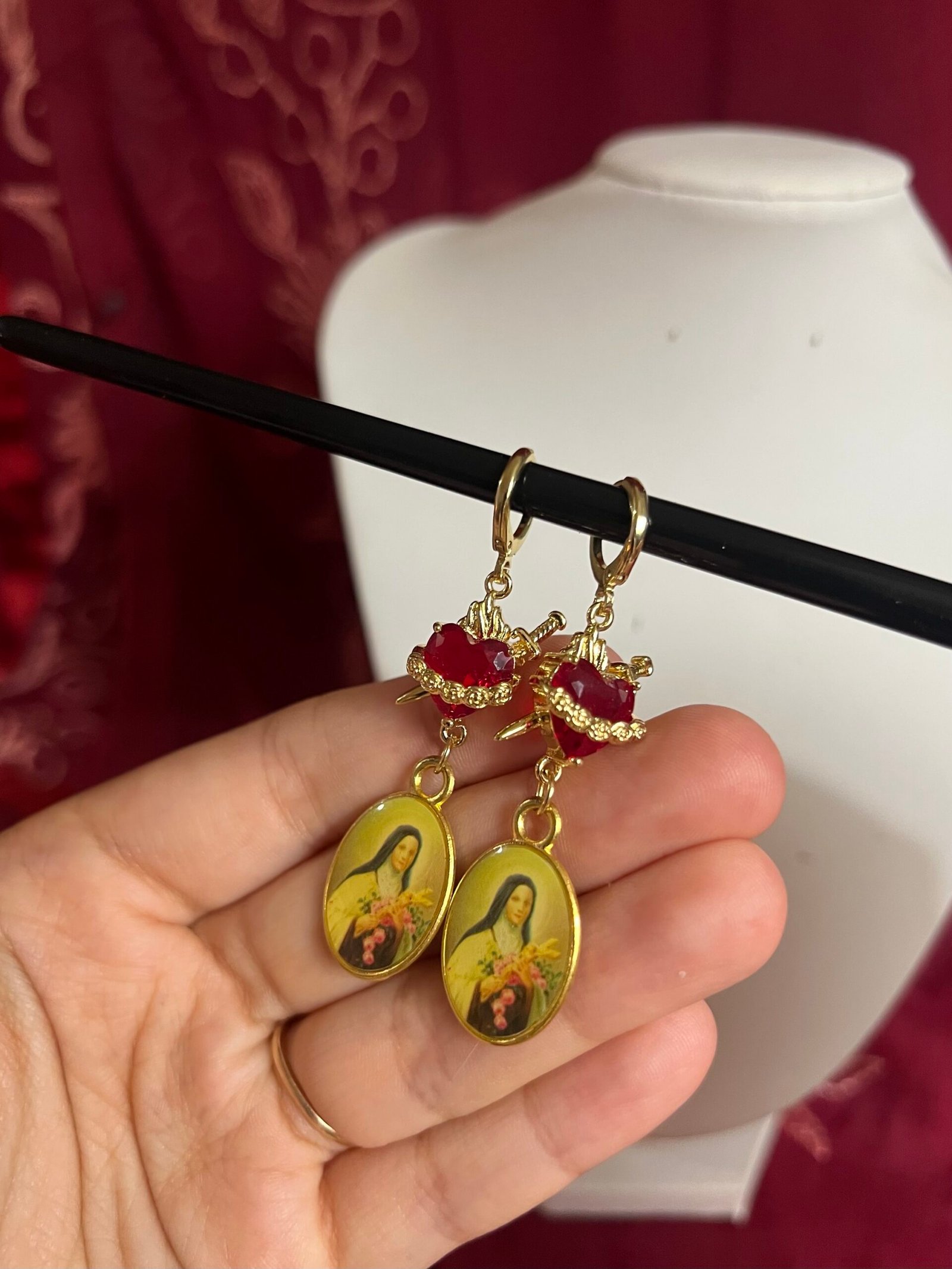 The Pierce Me With Roses Earrings
